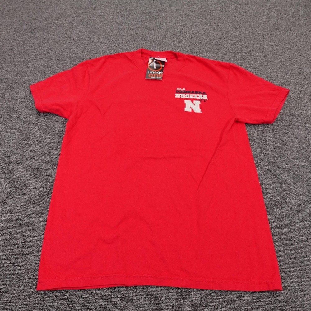 Nebraska Cornhuskers Shirt Mens Medium Red NCAA Football Comfort Colors Tee